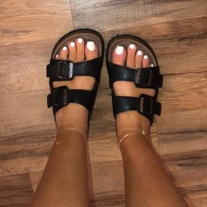 Black Strappy Sandals